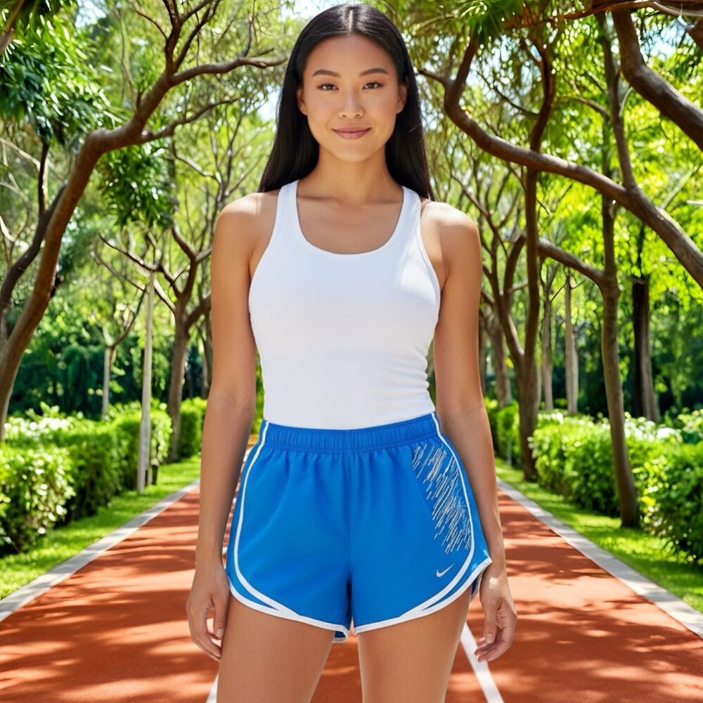 Nike Women's Blue Dri-Fit Tempo Track 3.5 Running Shorts Size M Medium 898878